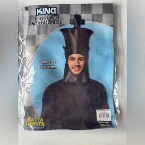 Rasta Imposta Black King Chess Piece Open Face Mask
